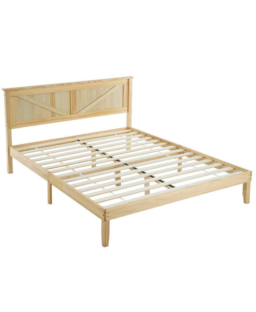 Slickblue Platform Bed Frame with Headboard for Stylish and Comfortable Bedroom Design