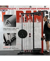Er Kang Cable Crossover Machine, Functional Trainer with 17 Adjustable Positions, Home Gym Equipment with High and Low Pulley System for Lat Pulldowns