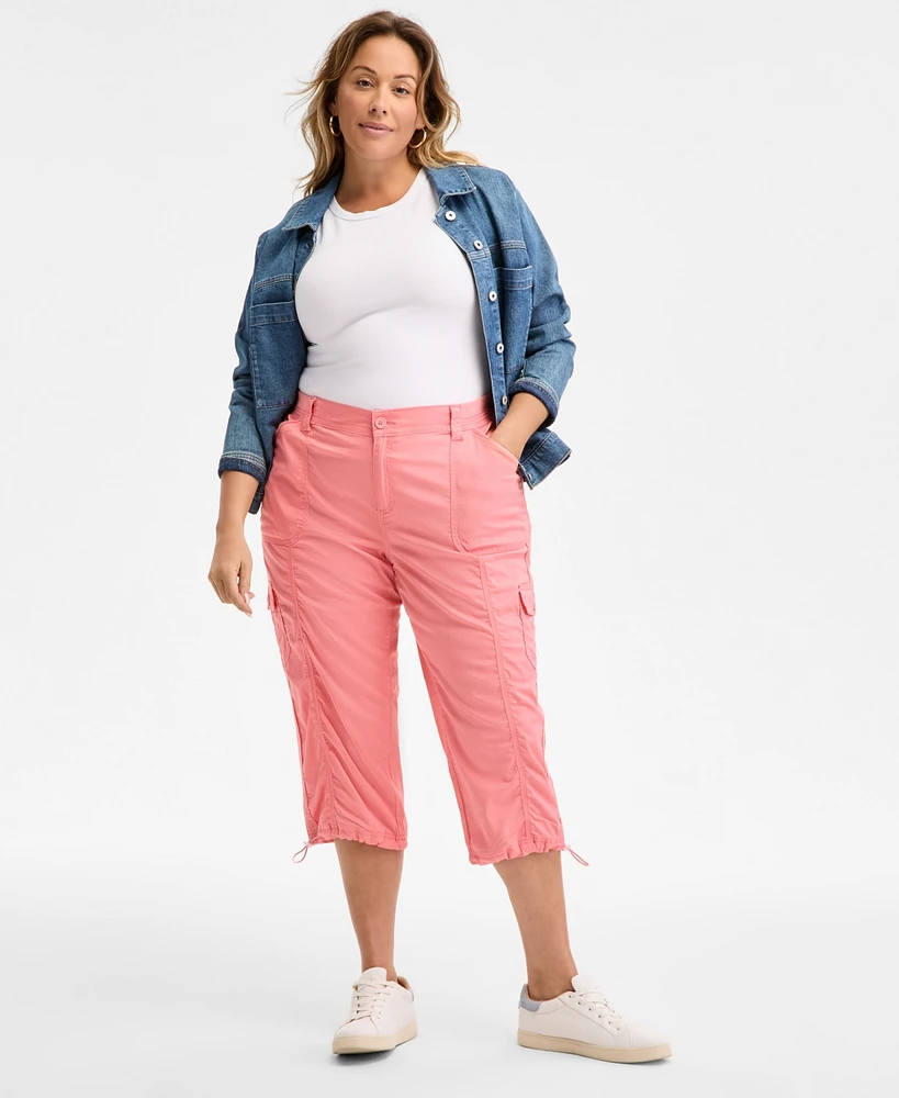 Style & Co Plus Cargo Capri Pants, Exclusively at Macy's