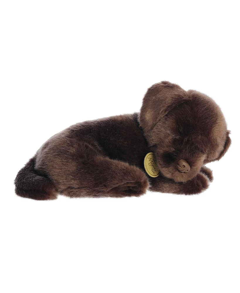 Aurora Medium Sleepy Chocolate Lab Pup Miyoni Tots Adorable Plush Toy 10"