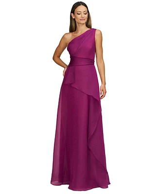 Js Collections Women's Seraphina Organza One-Shoulder Evening Gown