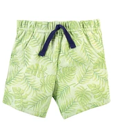 Hudson Baby Boys Cotton Bodysuit, Shorts and Shoe 3pc Set, Seagull, 9-12 Months