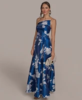 Donna Karan New York Women's Floral-Print Ball Gown