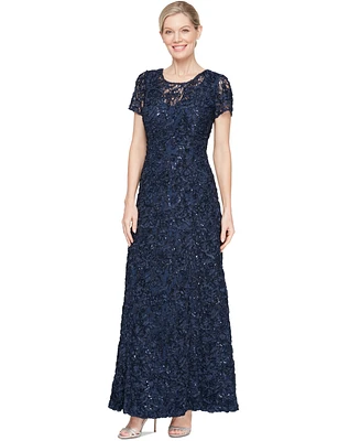 Alex Evenings Women's Soutache Sequinned A-Line Dress