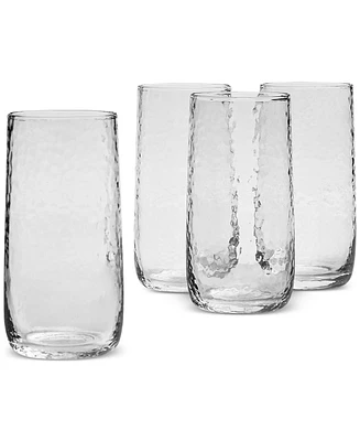 Oake Clear Textured Highball Glasses, Set of 4, Exclusively at Macy's