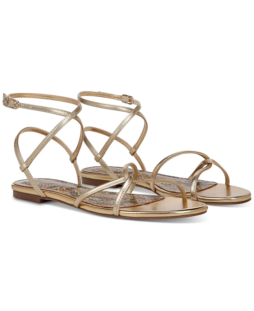 Sam Edelman Women's Elina Ankle-Strap Flat Sandals