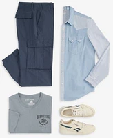 Sun Stone Mens Huck Regular Fit Pieced Multistripe Button Down Western Shirt Budweiser Regular Fit Graphic T Shirt Backed Regular Fit Cargo Pants Exclusively At Macys