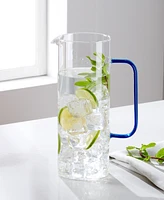 The Cellar Blue Handle Glass Pitcher, Exclusively at Macy's