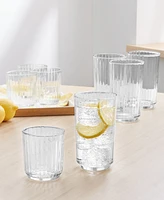 Arch Studio Fluted Glasses, Set of 8, Exclusively at Macy's