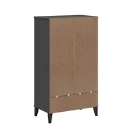 Shoe Cabinet Viken Anthracite Gray Engineered Wood