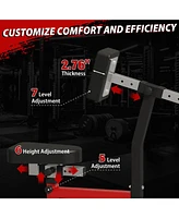Er Kang Seated Row Machine, Back Machine Gym Equipment Plate Loaded, Adjustable Lat Machine with Independent Arms & Multi Grip Positions, 400LBS Capac