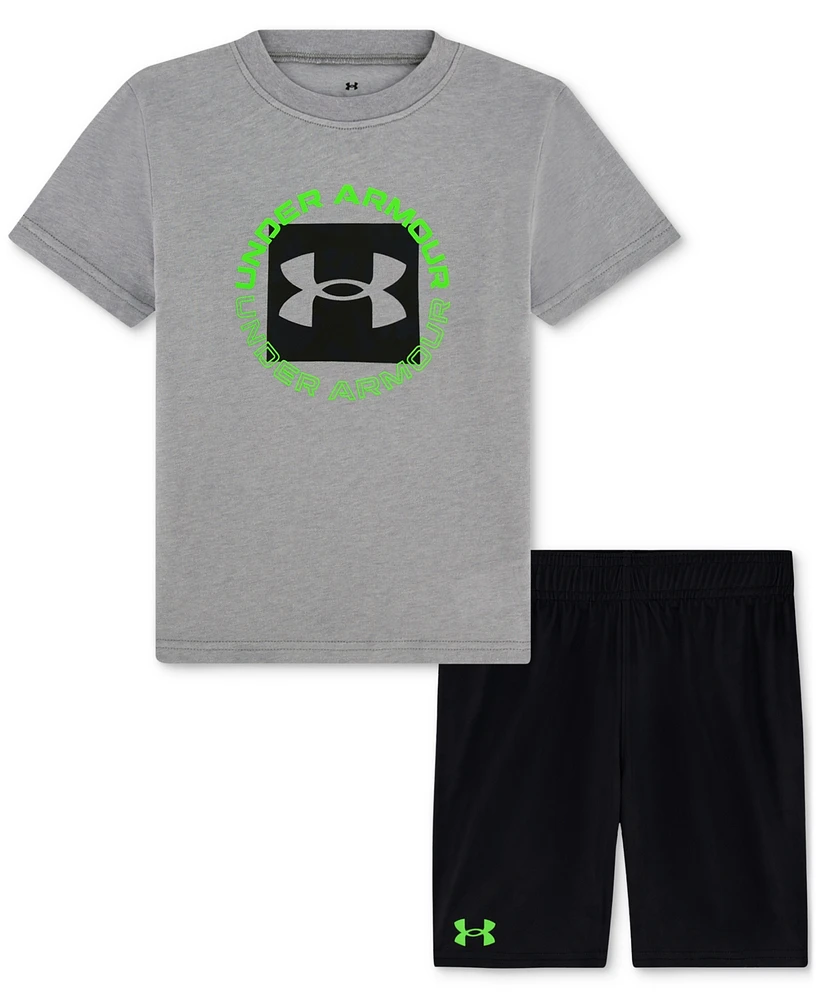 Under Armour Toddler & Little Boys Logo Graphic T-Shirt Shorts, 2 Piece Set