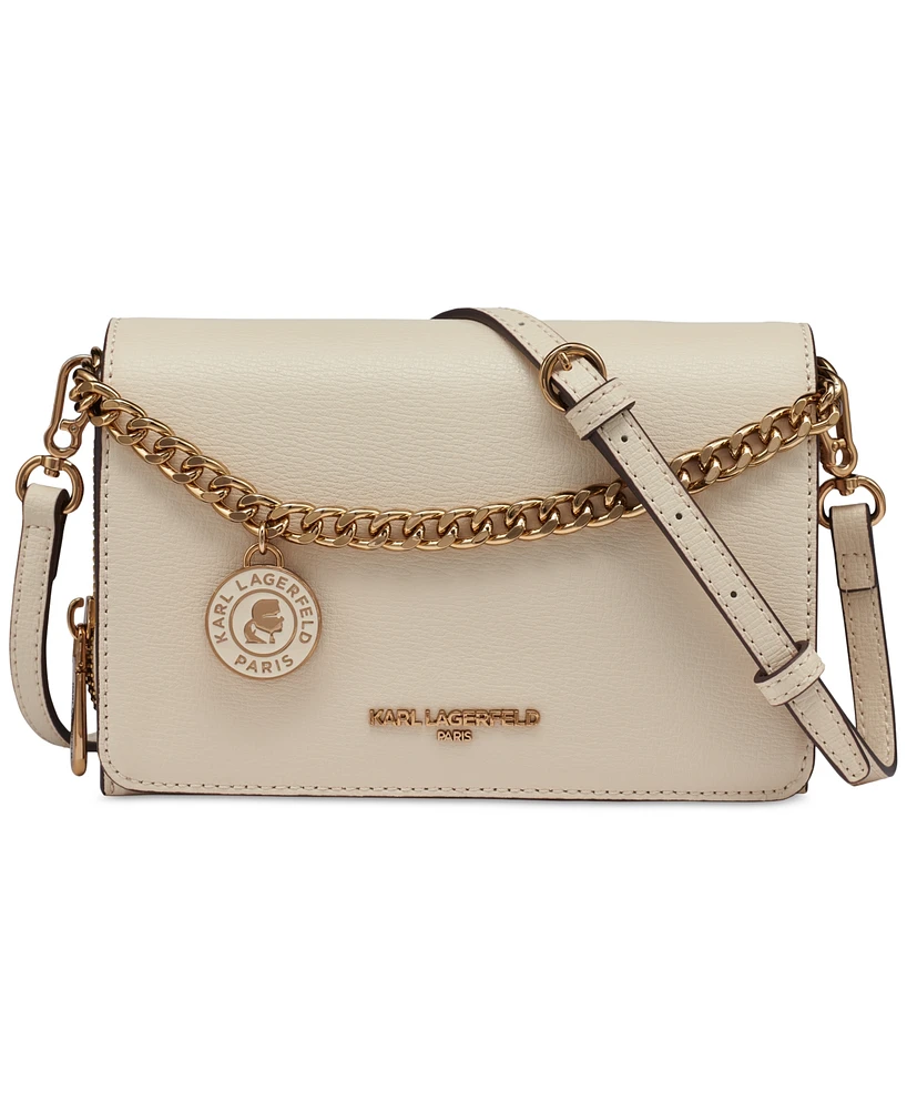 Karl Lagerfeld Paris Lourdes Mini Leather Crossbody
