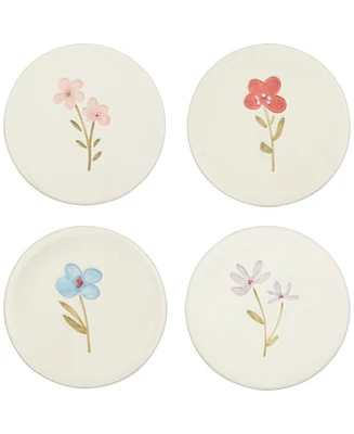 Haven Assorted Florals Ceramic Coasters, Set of 4