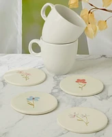 Haven Assorted Florals Ceramic Coasters, Set of 4