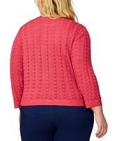 Melissa Paige Plus Button-Down Sweater, Exclusively at Macy's