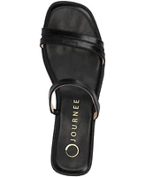 Journee Collection Women's Brisa Multi Strap Slip On Flat Sandals