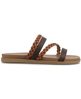 Journee Collection Women's Colette Braided Strappy Open Toe Flat Sandals