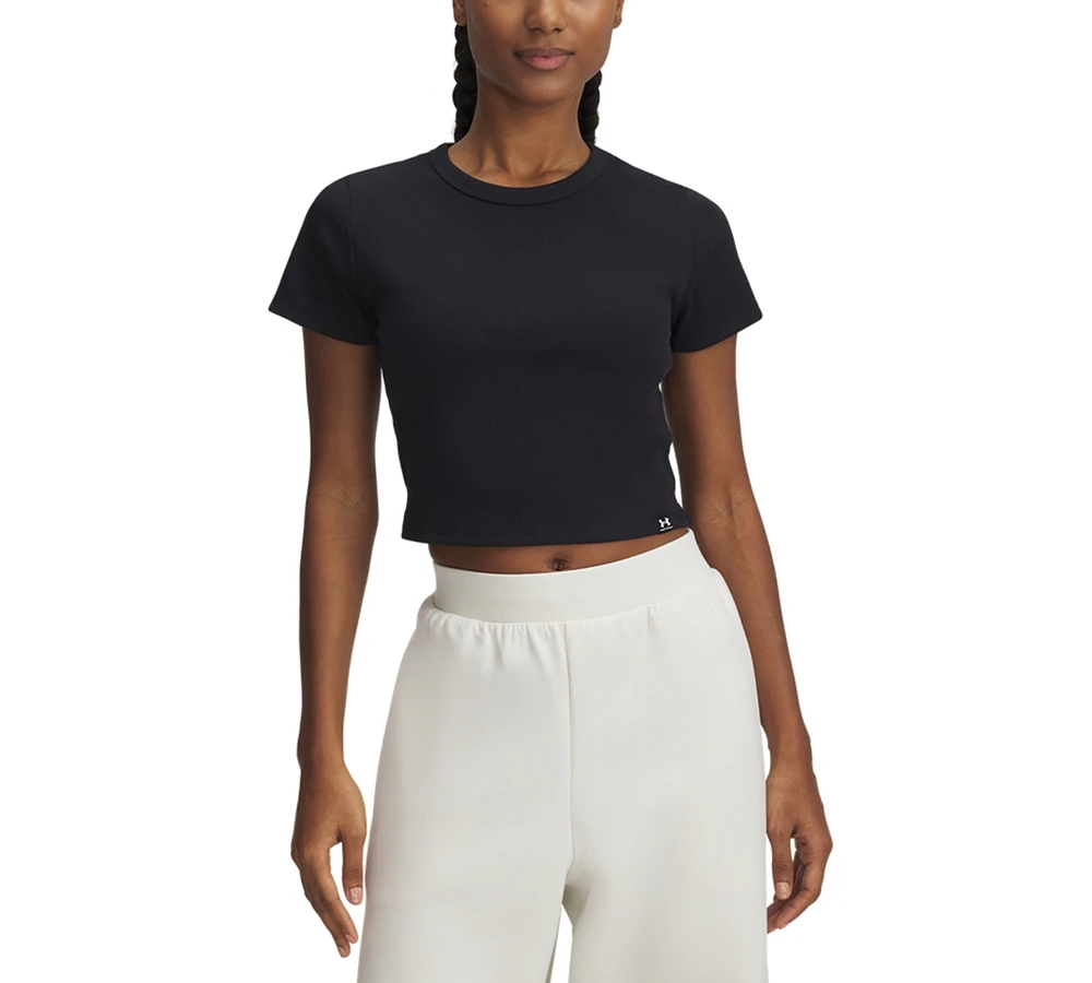 Under Armour Women's Rival Ribbed Cropped T-Shirt