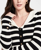 Astr the Label Women's Analissa Cotton Sailor-Collar Cardigan