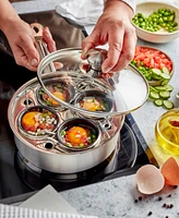 Demeyere 4-Cup Stainless Steel Egg Poacher Set