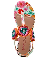 Betsey Johnson Women's Cindii Crochet Thong Slide Sandals