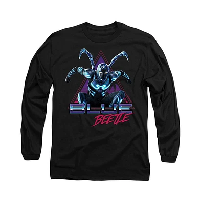 Blue Beetle Big & Tall Leaping Triangle Long Sleeve Adult Tee / T-Shirt