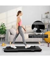 2.25HP 2 in 1 Folding Treadmill with App Speaker Remote Control