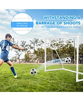 Kuyotq Soccer Goal with Strong Pvc Frame and High-Strength Netting