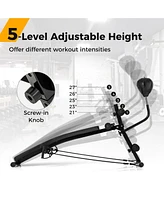 Adjustable Decline Sit Up Bench for Exercise for Home Gym