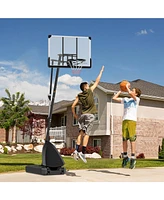 Soozier Portable Basketball Hoop, 5-10' Height Adjustable Basketball Goal