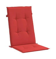 Garden Highback Chair Cushions 6 pcs Red 47.2"x19.7"x1.2" Fabric