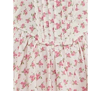 Trixxi Juniors' Floral-Print Pintucked Fit & Flare Dress