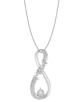 Diamond Mom Pendant Necklace (1/10 ct. t.w.) in 10k White Gold