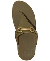 FitFlop Women's Lulu Chunky Snaffle Leather Toe-Post Sandals