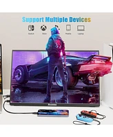 memzuoix Portable Monitor 15.6 Inch Fhd 1080P Usb C Hdmi, Ips Hdr Gaming Computer Display with Smart Cover, Plug&Play, Dual Speakers External Screen f