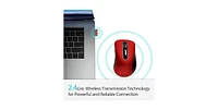 memzuoix 2.4G Wireless Mouse, 1200 Dpi Mobile Optical Cordless Mouse with Usb Receiver, Portable Computer Mice for Laptop, Pc, Desktop, MacBook, 5 But