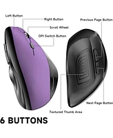 memzuoix 2.4G Wireless Mouse, Cordless Computer Mice Wireless Mouse for Laptop, Desktop, Pc, MacBook- 2 Pack (Led Rechargeable Wireless Mouse Ergonomi