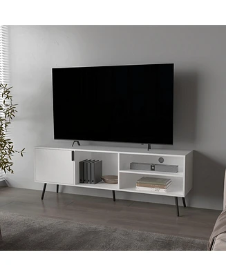 Fm Furniture Mescal Tv Stand Multistorage with a Door and Open Storage
