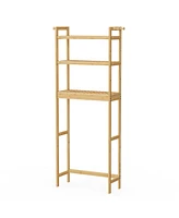 Unho Over The Toilet Storage Rack Bathroom Organizer with 3 Tier Adjustable Height Shelf