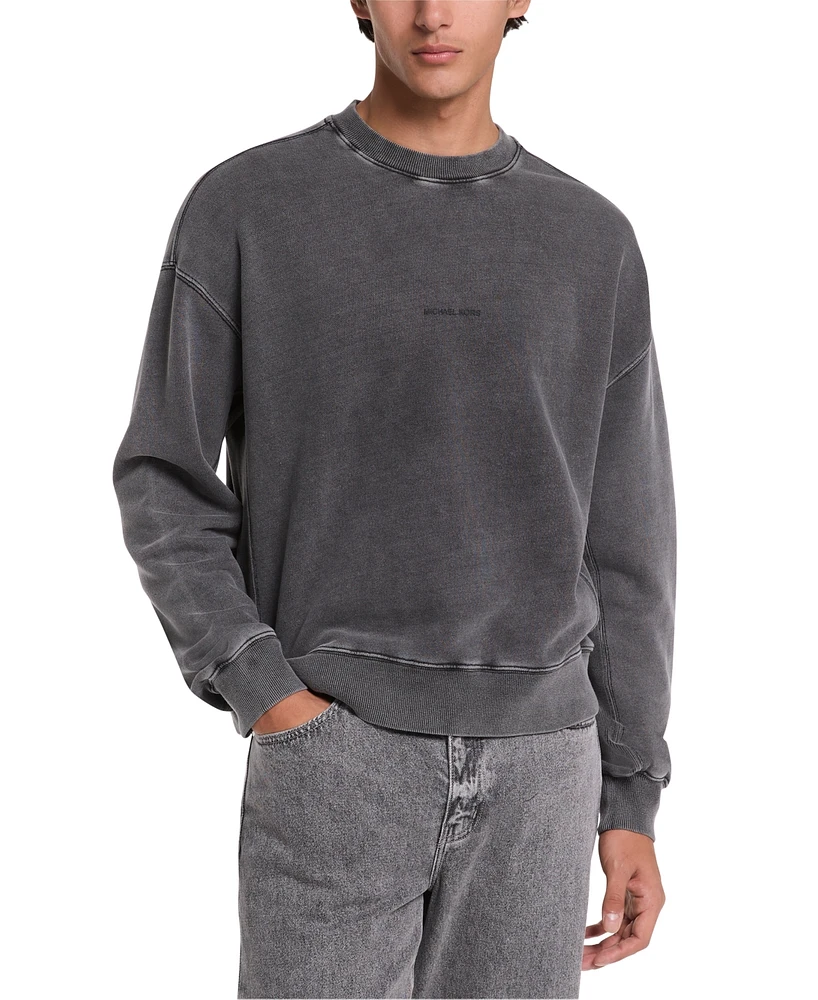 Michael Kors Men's French Terry Crewneck Logo Sweatshirt