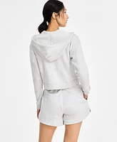 Id Ideology Women's Cropped Zippered Hoodie, Exclusively at Macy's