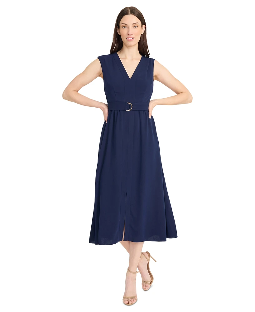 Maggy London Women's V-Neck Fit & Flare Dress