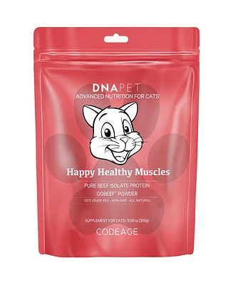 Happy Healthy Muscles Supplement for Cats - Grass-Fed Beef Protein Powder - Collagen & Amino Acid-Rich - Pure Beef Isolate