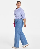 On 34th Trendy Plus Wide-Leg Jeans, Exclusively at Macy's