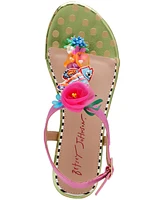 Betsey Johnson Women's Murphee Embellished Thong Slide Sandals