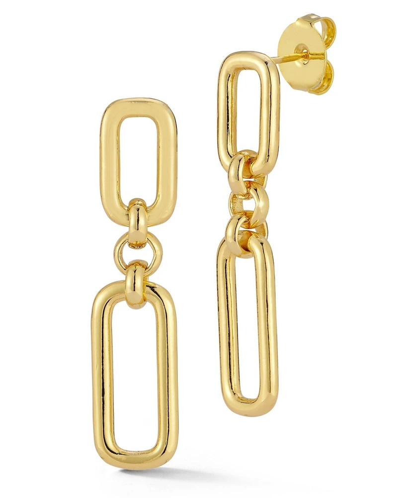 Rachel Zoe Gold Plated Link Drop Earrings