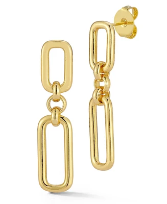 Rachel Zoe Gold Plated Link Drop Earrings