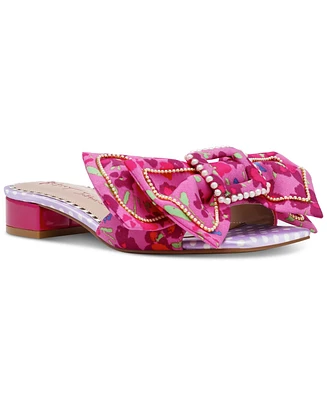 Betsey Johnson Women's Garnet Embellished Bow Sandals