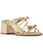 kate spade new york Women's Carolina Bow-Trim Block-Heel Sandals